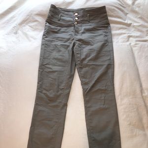 Khaki green high waisted jeans